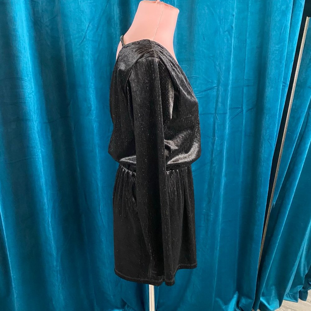 Wild Fable Velour Faux Wrap Romper Black - Picture 6 of 10
